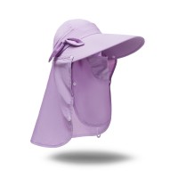 Anni Coco Foldable UV Protection mask Hat Detachable Breathable sunhat ,Outdoor Fishing Hat with Face Neck Flap Cover for Women