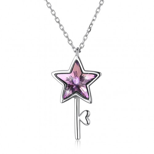  The crystal comes from the swarovski element S925 star necklace