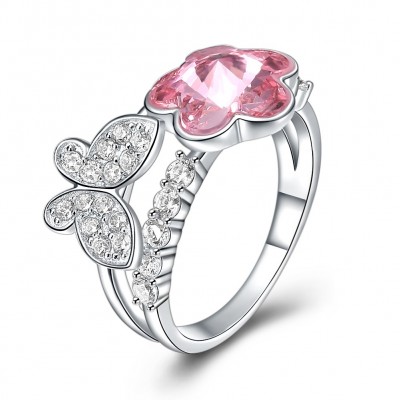 The fashion sterling silver ring is from the swarovski element iris ring
